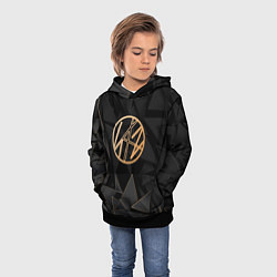 Толстовка-худи детская Stray Kids golden poly, цвет: 3D-черный — фото 2