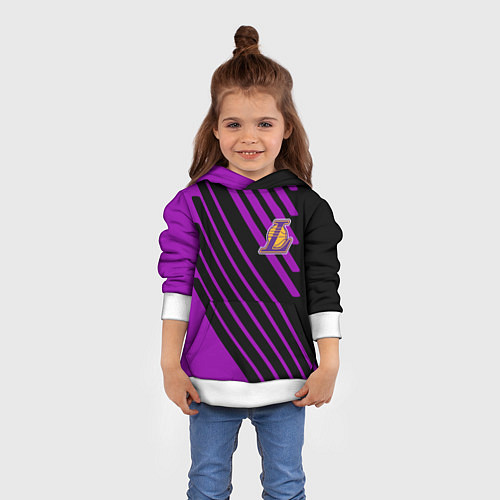 Детская толстовка Лейкерс / 3D-Белый – фото 4