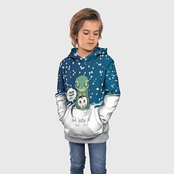Толстовка-худи детская Символ года - Кот змея, цвет: 3D-меланж — фото 2