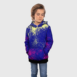 Толстовка-худи детская Брызги красок фильтр, цвет: 3D-черный — фото 2