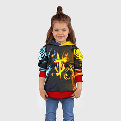 Толстовка-худи детская Doom logo monster, цвет: 3D-красный — фото 2
