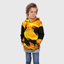 Толстовка-худи детская PUBG fire steel, цвет: 3D-меланж — фото 2