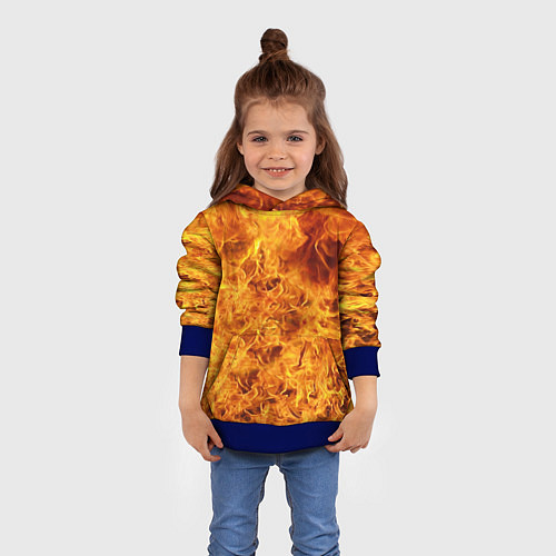 Детская толстовка Весь в огне / 3D-Синий – фото 4