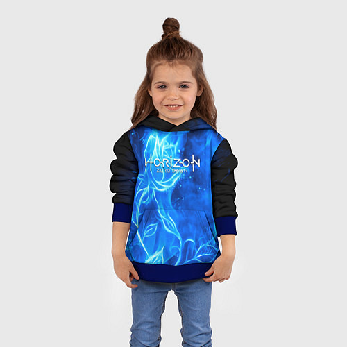 Детская толстовка Horizon zero dawn flower / 3D-Синий – фото 4