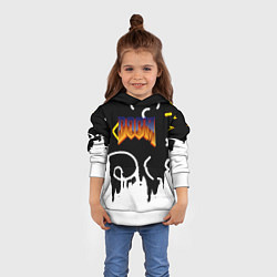 Толстовка-худи детская Doom game pattern, цвет: 3D-белый — фото 2