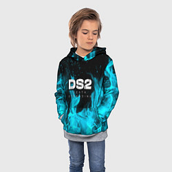 Толстовка-худи детская Death stranding 2 неоновый огонь, цвет: 3D-меланж — фото 2