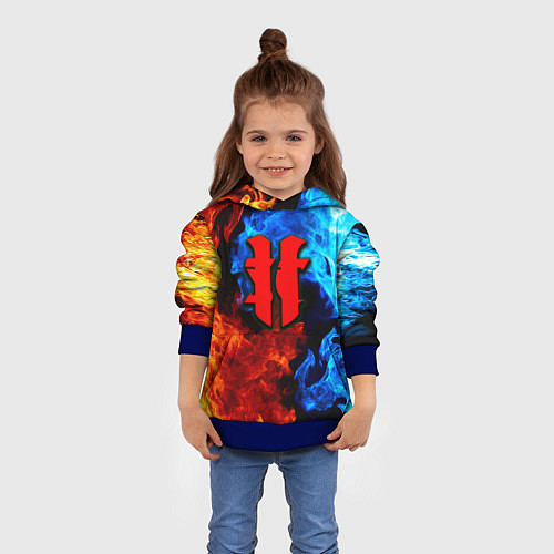 Детская толстовка Starcraft fire steel / 3D-Синий – фото 4