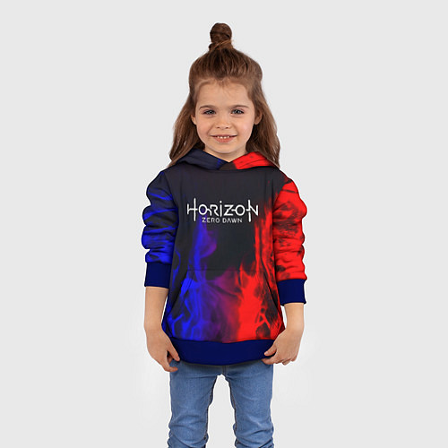 Детская толстовка Horizon: Zero Dawn flame steel / 3D-Синий – фото 4