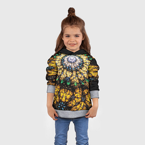 Детская толстовка Оптический узор текстура / 3D-Меланж – фото 4