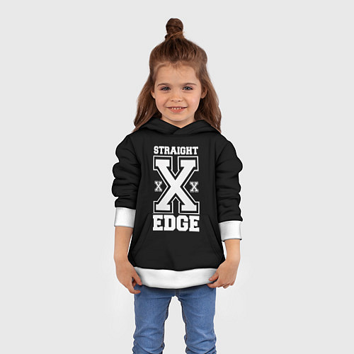 Детская толстовка Straight edge SXE / 3D-Белый – фото 4