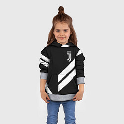 Толстовка-худи детская Juventus line white, цвет: 3D-меланж — фото 2
