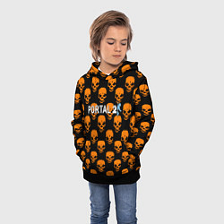 Толстовка-худи детская Portal skull pattern, цвет: 3D-черный — фото 2