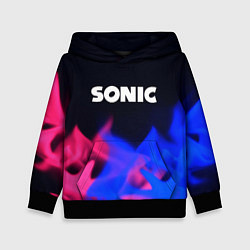 Детская толстовка Sonic neon flame