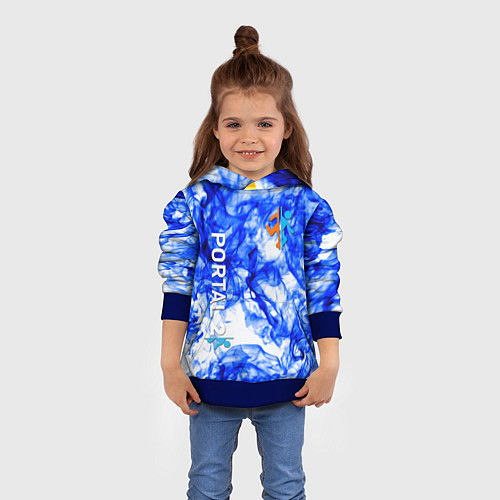 Детская толстовка Portal 2 flame blue / 3D-Синий – фото 4
