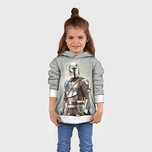 Детская толстовка The Mandalorian - Din Djarin / 3D-Белый – фото 4