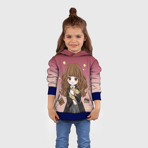 Детская толстовка Гермиона Грейнджер / 3D-Синий – фото 4