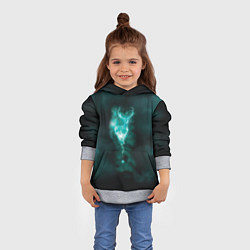 Толстовка-худи детская  Patronus deer, цвет: 3D-меланж — фото 2