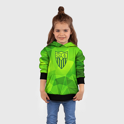 Детская толстовка Sevilla green poly / 3D-Черный – фото 4
