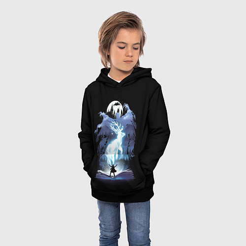 Детская толстовка Harry Potter patronus and dementors / 3D-Черный – фото 3