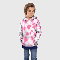 Толстовка-худи детская Розовый тай дай, цвет: 3D-синий — фото 2
