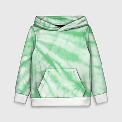 Толстовка-худи детская Салатовый тай дай, цвет: 3D-белый
