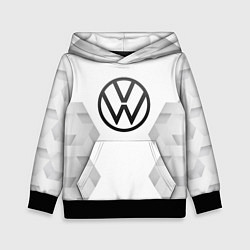 Толстовка-худи детская Volkswagen white poly, цвет: 3D-черный