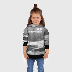 Толстовка-худи детская Chevrolet - grey gradient посередине, цвет: 3D-черный — фото 2
