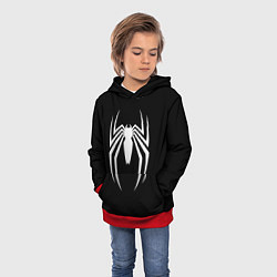 Толстовка-худи детская Black SpiderMan, цвет: 3D-красный — фото 2