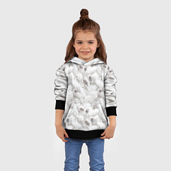 Толстовка-худи детская Ёлка с шишками в рождественский мороз, цвет: 3D-черный — фото 2