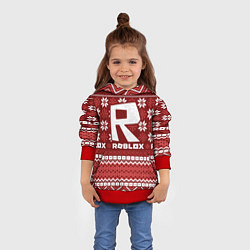Толстовка-худи детская Новогодний свитер ugly Roblox, цвет: 3D-красный — фото 2