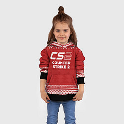 Толстовка-худи детская Новогодний Counter Strike 2, цвет: 3D-черный — фото 2
