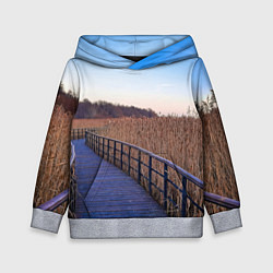 Толстовка-худи детская Камышовые плавни на Финском заливе, цвет: 3D-меланж