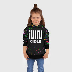 Толстовка-худи детская Gidle конфети, цвет: 3D-черный — фото 2