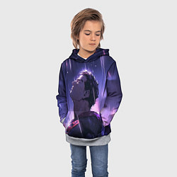 Толстовка-худи детская Superman - Neon rain, цвет: 3D-меланж — фото 2