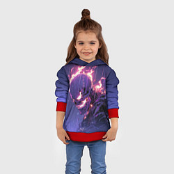 Толстовка-худи детская Ghost Rider - Neon rain, цвет: 3D-красный — фото 2