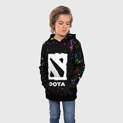 Толстовка-худи детская Dota конфети, цвет: 3D-черный — фото 2