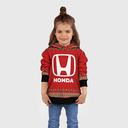 Детская толстовка Honda new year / 3D-Черный – фото 4