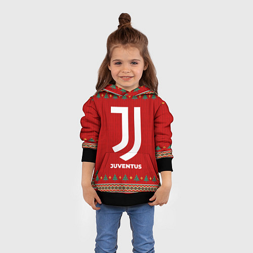Детская толстовка Juventus new year / 3D-Черный – фото 4