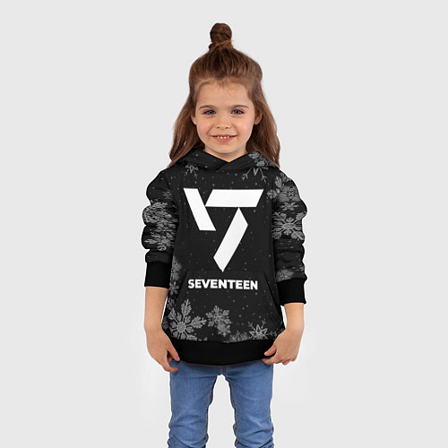 Детская толстовка Снежный Seventeen / 3D-Черный – фото 4