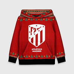 Толстовка-худи детская Atletico Madrid new year, цвет: 3D-черный