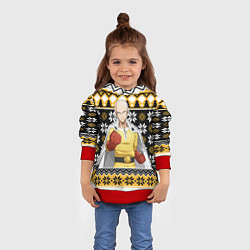 Толстовка-худи детская One-Punch Man sweater, цвет: 3D-красный — фото 2