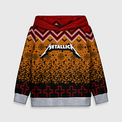 Толстовка-худи детская Metallica christmas ugly sweater, цвет: 3D-меланж