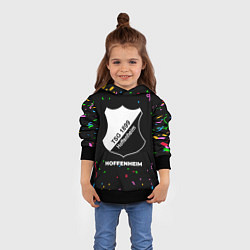 Толстовка-худи детская Hoffenheim конфети, цвет: 3D-черный — фото 2