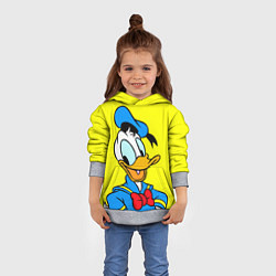 Толстовка-худи детская Дональд Дак, цвет: 3D-меланж — фото 2