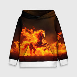 Детская толстовка Огненная лошадь