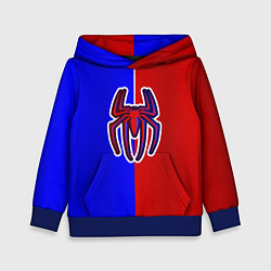 Детская толстовка Сине-красный паук - лого