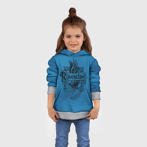 Детская толстовка Когтевран Хогвартс / 3D-Меланж – фото 4