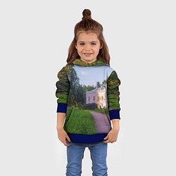 Толстовка-худи детская Дворец Петра III в Ораниенбауме, цвет: 3D-синий — фото 2