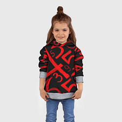 Толстовка-худи детская Числовой код, цвет: 3D-меланж — фото 2