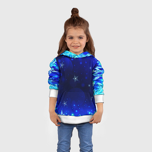Детская толстовка Снежный узор / 3D-Белый – фото 4